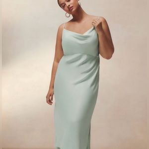 Anthropologie Elyse Slip Dress 2X Mint NWOT